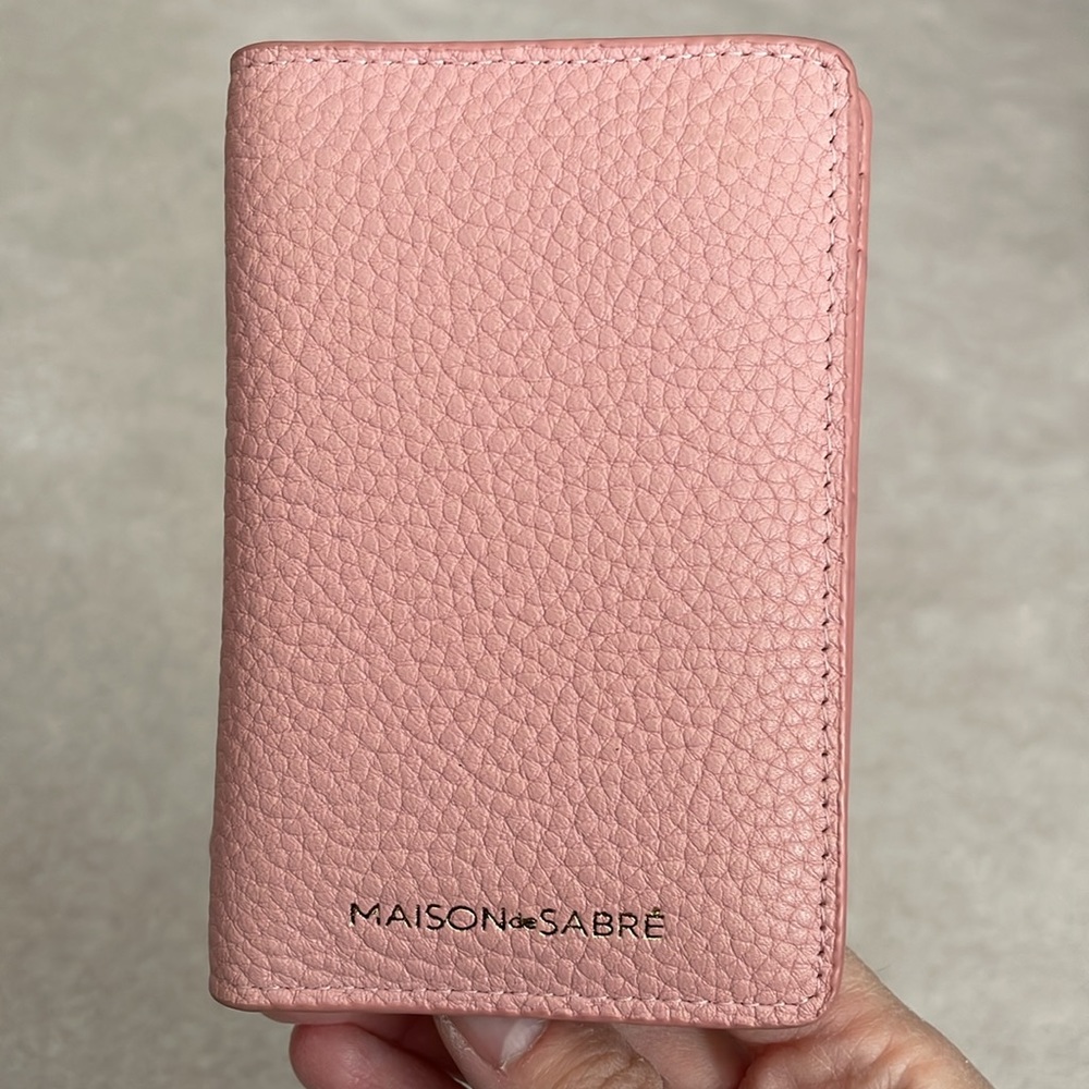 MAISON de SABRÉ Pink Leather Card & Key Holder Wallet